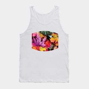 Pretty Autumn Fall Leaves Tank Top